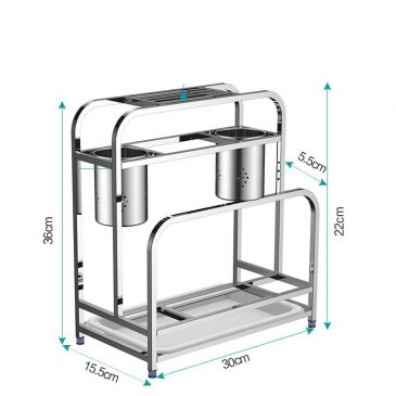 Rak Talenan Dapur Stainless Steel Anti Karat Multifungsi Modern Sofaku