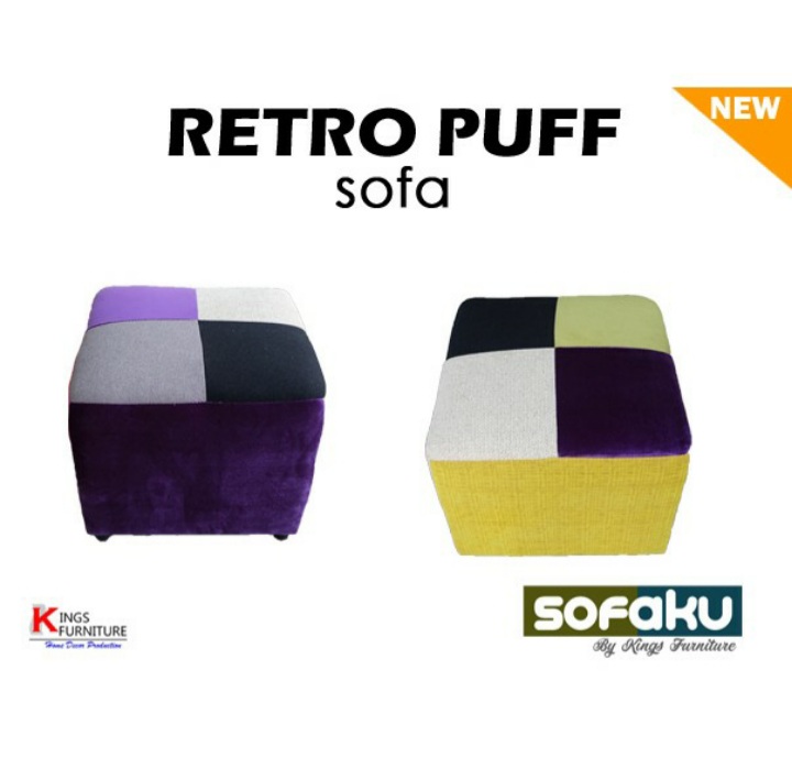 RETRO Puff  Colorful Modern Sofa  Stool Kotak  Unik Sofaku