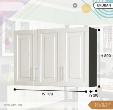 OFFO Kitchen Set Kabinet  Atas Bawah  Dapur  Rak 3 Pintu Sofaku